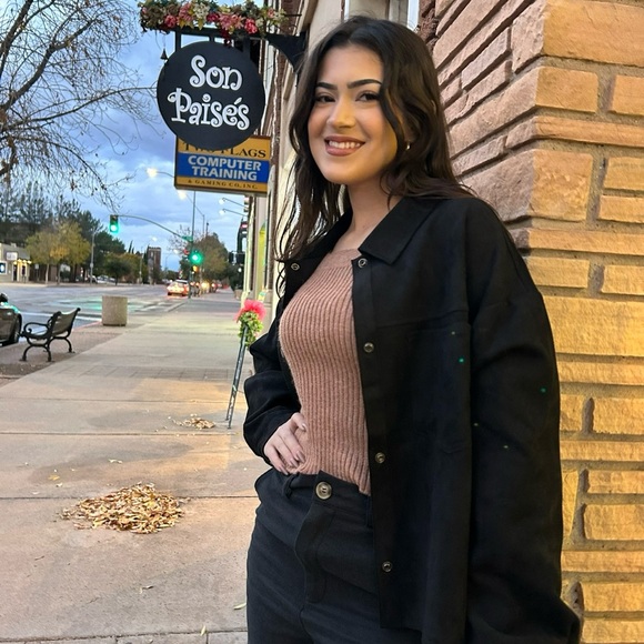 Black Suede Jacket NWT Size Small LAST ONE - Picture 6 of 7